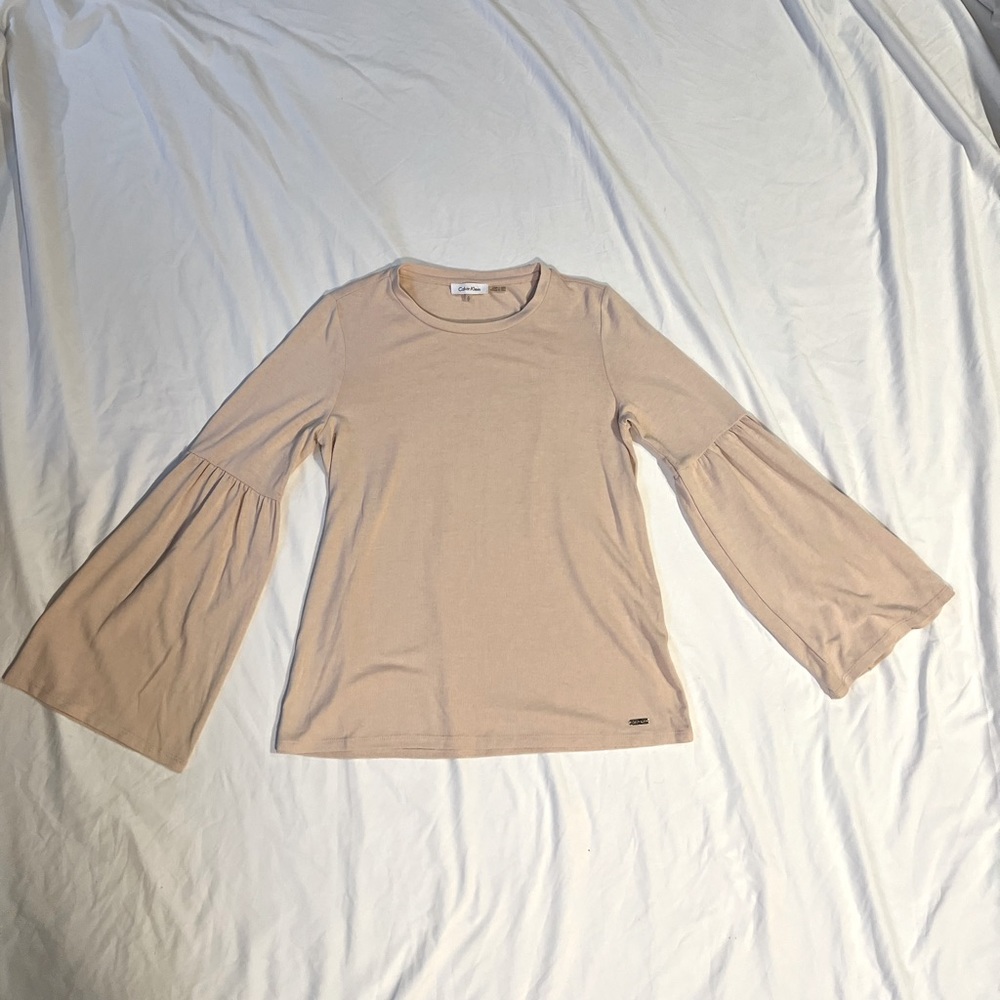 Calvin Klein blush pink long sleeve top